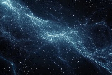 Floating digital light particles in space