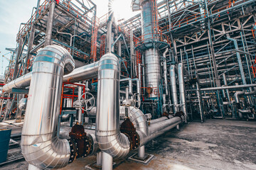 Valve elbow column refinery plant equipment for pipeline oil and gas valves at gas plant pressure safety