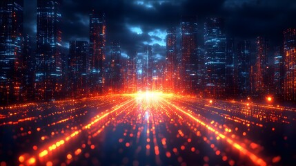 Obraz premium Engineer utilizing generative AI for 3D modeling, cutting-edge technology and glowing digital interfaces