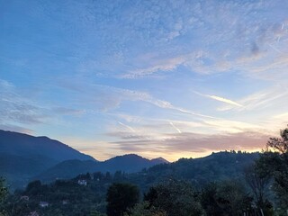 sunset in the mountains