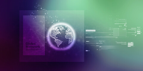 2d illustration world map abstract background
