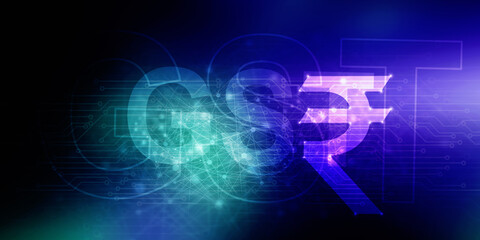 2D illustration Rupee currency sign