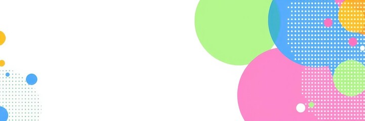 Abstract halftone white background with various shades of blue, green, and pink dots, design, colors, pattern
