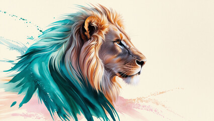 Naklejka premium illustration of a lion