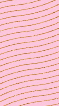golden glittering line pattern on pink cosmetic and fashion motion background, luxury shiny gold vertical social media design element	