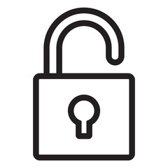 Unlock line icon.