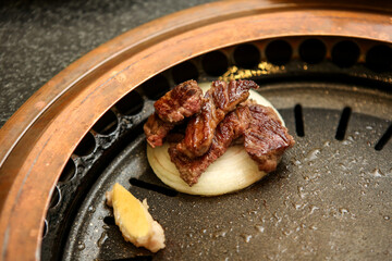 Korean barbecue. Korean beef sirloin