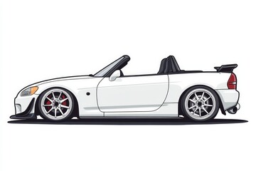 Obraz premium sport car line art, on a white background. 