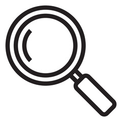 magnifying glass line icon.