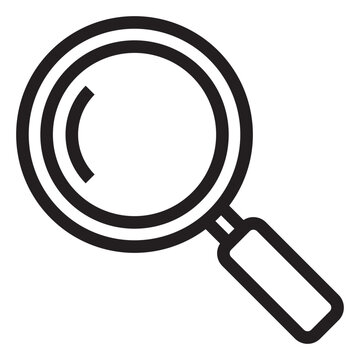 recommend clip art: magnifying glass line icon.