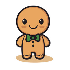Obraz premium Gingerbread man, gingerbread cookie clipart
