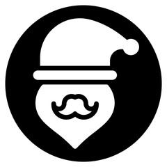 santa glyph icon