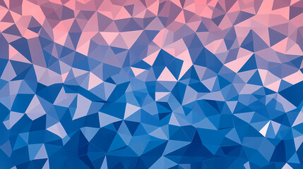 Creating a mesmerizing kaleidoscope pattern with blue and pink triangles, this abstract background has a modern and artistic feel, perfect for any project. Kaleidoscope. Illustration
