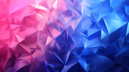 Obraz premium Creating a mesmerizing kaleidoscope pattern with blue and pink triangles, this abstract background has a modern and artistic feel, perfect for any project. Kaleidoscope. Illustration