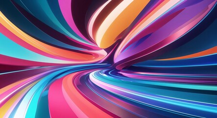 Anime abstract shapes vibrant colors dynamic flow futuristic feel