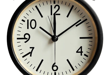 old clock isolated on white