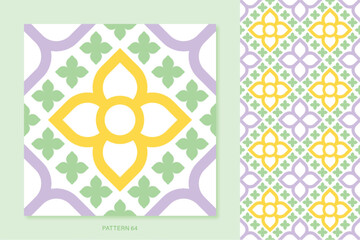Traditional pattern, Thai shapes and pastel color , seamless pattern for print or background. vector illustration