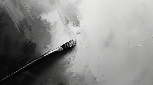 paintbrush stroke delicately gliding across blan dddd cfeedb generated illustration