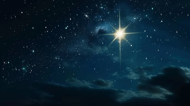 single star falling the night sky slow motio bda generated illustration