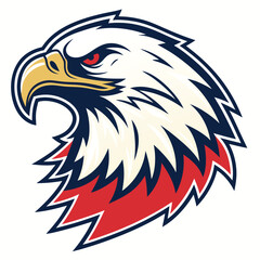 Eagle Head Mascot Logo Vector Illustration Isolated on White Background Perfect for Branding and Design