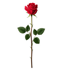 Red Rose isolated on transparent background