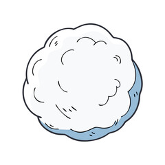 snowball  vector art,  flat illustration snowball icon