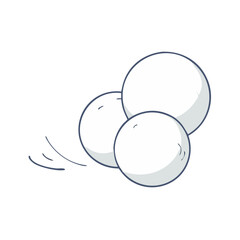snowball  vector art,  flat illustration snowball icon