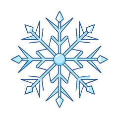 snowflake on white vector art,  flat illustration snowflake on white icon