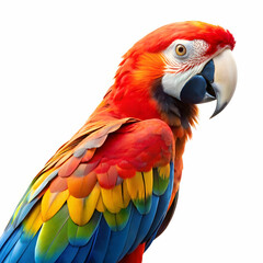 Naklejka premium parrot in white background