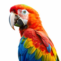Obraz premium parrot in white background