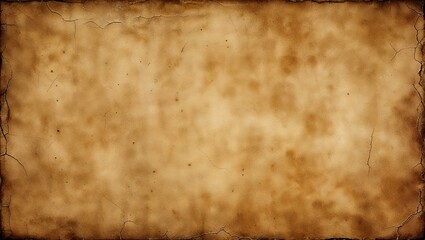 Blank vintage parchment paper with aged and cracked edges
