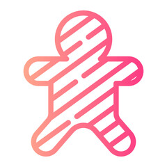gingerbread man gradient icon