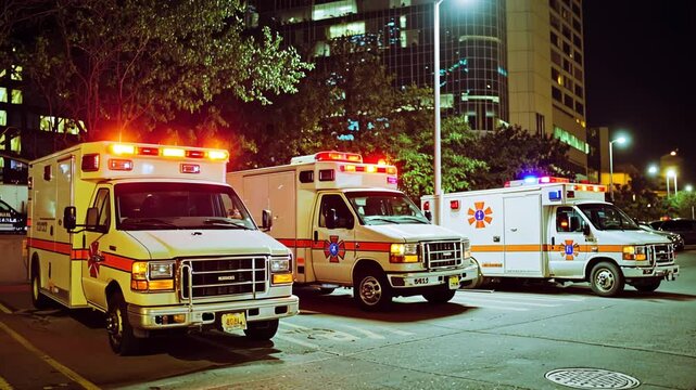 ambulances in the city