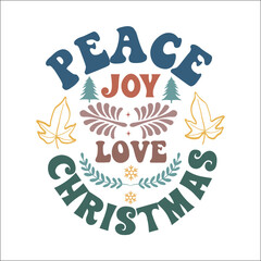 Peace joy Love Christmas Svg Design