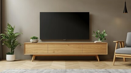 Modern Living Room Interior Design with TV Stand