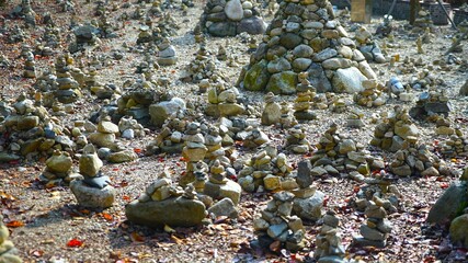 Towers made of pebbles