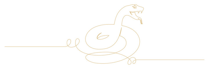 Snake zodiac line art for Chinese New Year