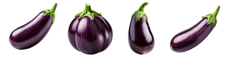 Eggplant isolated on transparent background 