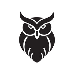 minimalist owl vector mascot, perfect for logos and icons.