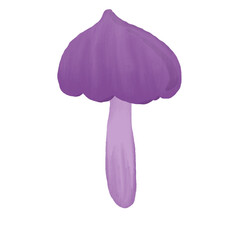 An illustration of a purple mushroom with an onion-like shape.