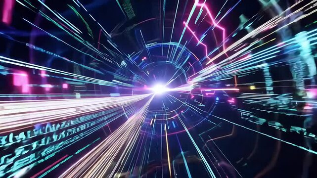 visual acceleration ideal sci fi exploration futuristic video es intense dynamic feel star vortex outer black hole background line flying cartoon anime bright fast energy manga superhero shiny