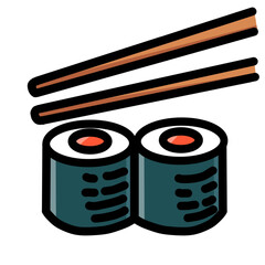 Cutie  Sushi Cartoon Japanese food 