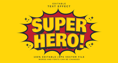 Editable text style effect - Super Hero text style theme. © Artzi