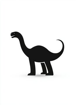 recommend clip art: Silhouette of a dinosaur on a white background