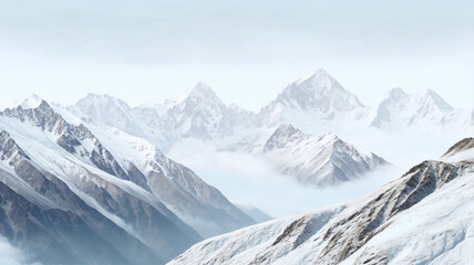 Fototapeta premium snow covered mountains in winter