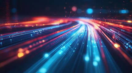 Fototapeta premium Abstract Digital Light Trails