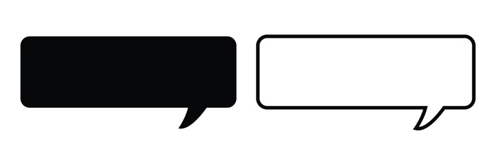 Speech bubble icons. Speech bubble icon for your web site design, logo, app and UI. Fill and stroke talk bubble set isolated on white background. Vector illustration.