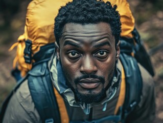 Obraz premium Adventure Awaits - Eco-Tourism Hiker Ready for the Trails