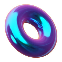 donut abstract shape 3d illustration