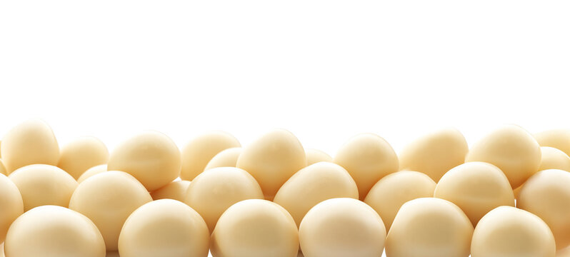 Seamless Horizontal marcona almonds isolated on Transparent background - nuts boarder Background